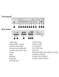 Купить Усилитель Younasi Y-5120U, 120Вт, USB, FM, Bluetooth  2