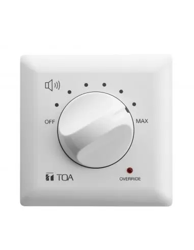 Купити Атенюатор TOA AT-4012B-EB (Регулятор гучності, 12Вт, 8 рівнів регулювання + повне вимикання, білого кольору)