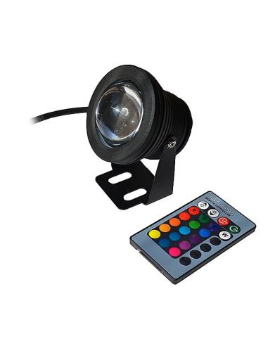 Купить Светодиодный прожектор LP 10W, 12V, RGB Black (круглый), Econom 
