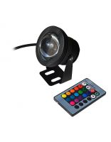 Купити Світлодіодний прожектор LP 10W, 12V, RGB Black(круглий), Econom