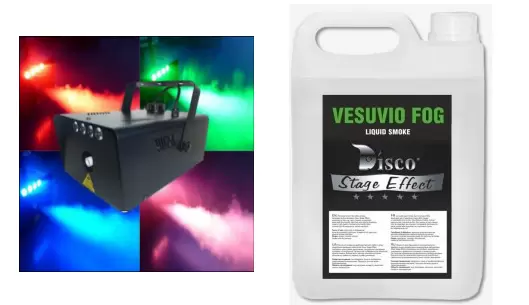 Дымогенератор BIG FOGLED900W и 2 канистры Disco Effect D-VF Vesuvio Fog, 5 л