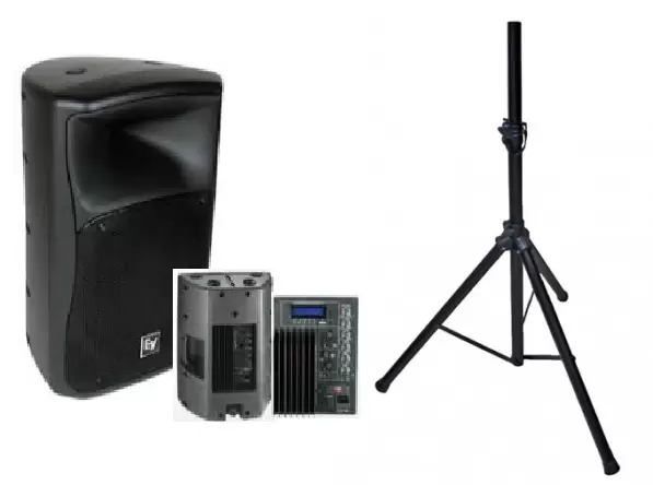 Активная Акустическая система BIG EV10A+MP3 и стойка PLS-14