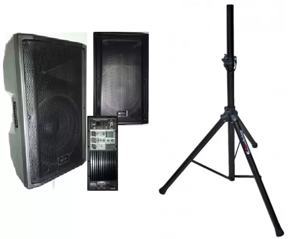 Активная акустическая система BIG PRO15A-MP3-BLT-EQ-BIAMP и стойка SOUNDKING SKSB400B