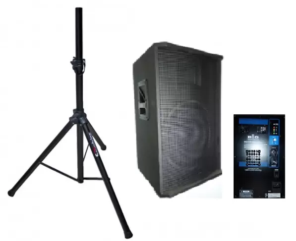 Активная акустическая система BIG DIGITAL TIREX750-MP3-BLT-EQ-FM и стойка SOUNDKING SKSB400B