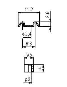 Купити Гітарна механіка PAXPHIL HS006 CR GUITAR STRING RETAINER (CHROME) 2