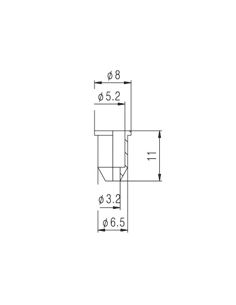 Купити Гітарна механіка PAXPHIL HS015 GD GUITAR STRING MOUNTING FERRULE (GOLD) 2