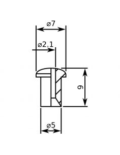Купити Гітарна механіка PAXPHIL HS114 GD GUITAR TOP MOUNTING STRING FERRULE (GOLD) 2