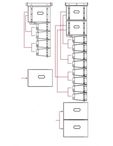 Акустическая система линейного массива LINX-204HH подвесного типа, 2300W