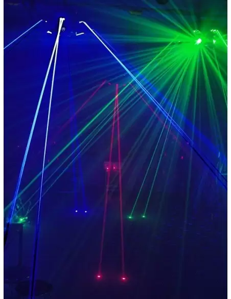 Световой LED прибор New Light M-J8-50R Red 8-light Laser Scan, 800mw