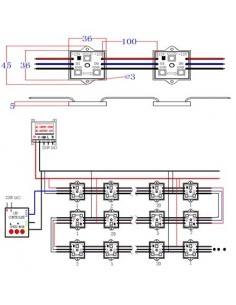 Епоксидний водонепроникний світлодіодний повноколірний модуль MPF183F 2
