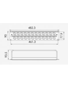 Купить Рэковая панель Roxtone RACK2U24 19”  2
