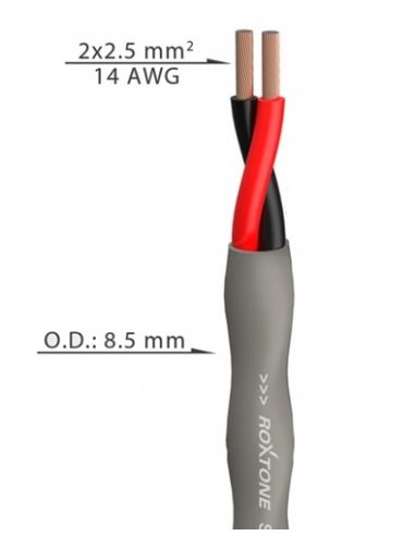 Купити Гнучкий акустичний кабель Roxtone SC225, 2х2.5 кв. мм, вн. діаметр 8.5 мм, 100 м