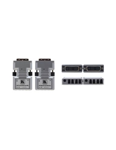 Купити Волоконно-оптичний передавач і приймач DVI з від'єднуваним кабелем (комплект) Kramer 610R/T