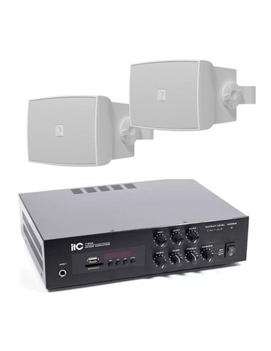 Купити 2 x Audac WX302MK2/W + ITC T-B40 (40 Вт USB/SD) акустичний комплект