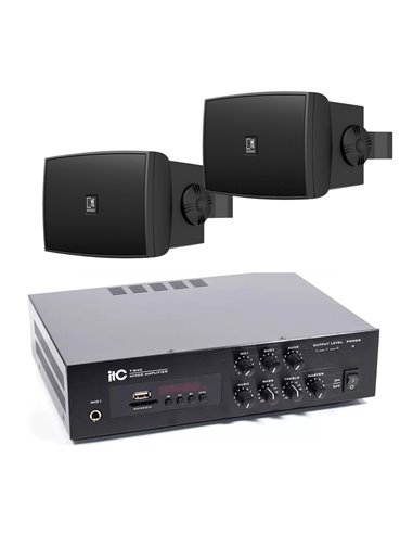 Купить 2 x Audac WX302MK2/B + ITC T-B40 (40 Вт з USB/SD) акустический комплект 