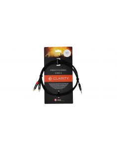 Купить Готовый коммутационный кабель Clarity miniJACK-2xRCA-B/2m 