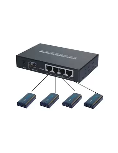 Комплект AVCom AVC747-TX + 4pcs AVC707-RX. 1передатчик + 4приемника передачи HDMI сигнала через IP