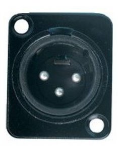 Купить Proel XLR3MDLBK разъем XLR, панельный, 3-контактный, штиревий, металлический, черный 