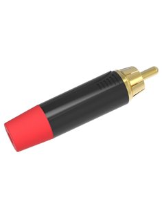 Купить DH DHRCAMBR разъем, серия OneHero, RCA, красный колпачок, цвет: черный 