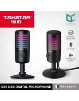 Купить Такстар GX1 USB микрофон для записи и потоковой передачи на ПК/ Mac и Андроид, с RGB эффектами Plug and Play. 