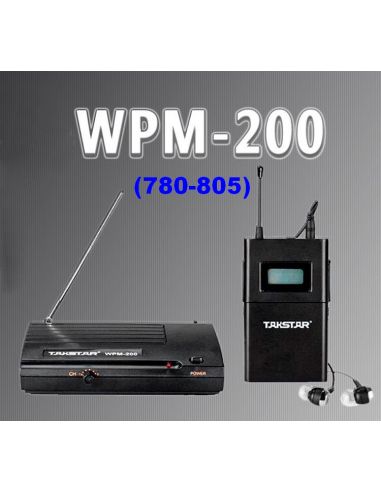 Купити Такстар WPM-200 Несуча частота: 780-805 МГц In Ear Система персонального моніторингу