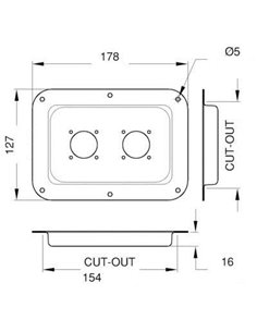 D2101k-NLT4 Тарелка, 2 x Neutrik NL4MP или NL8MPR 2