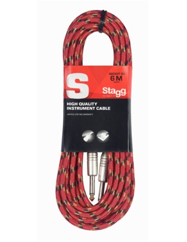 Инструментальный кабель STAGG SGC6VT RD