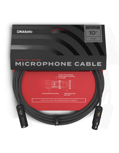 Купити Кабель D'ADDARIO PW-AMSM-10 American Stage Microphone Cable (3m)