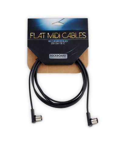 Купить Кабель ROCKBOARD RBO CAB MIDI 200 BK Flat MIDI Cable - Black, 200 cm 