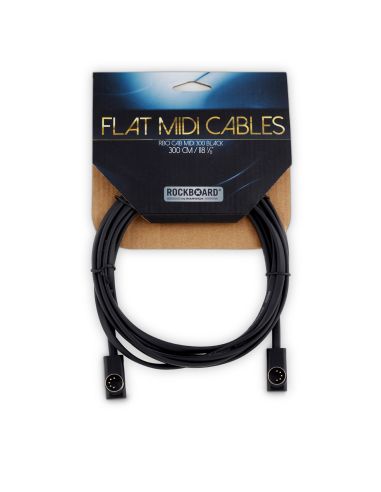 Купить Кабель ROCKBOARD RBO CAB MIDI 300 BK Flat MIDI Cable - Black, 300 cm 