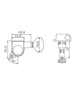 Купить Колки для гитары PAXPHIL J-07 6-in line Lock BK 