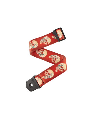 Купить Ремень гитарный D'ADDARIO 50ALP08 ALCHEMY PLANET LOCK GUITAR STRAP - Live Life Skull 