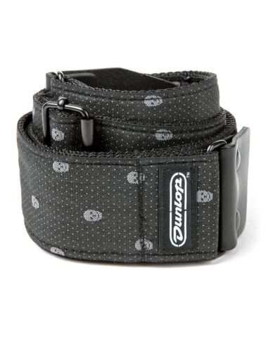 Купити Ремінь гітарний DUNLOP D6707 JACQUARD GREY SKULL STRAP