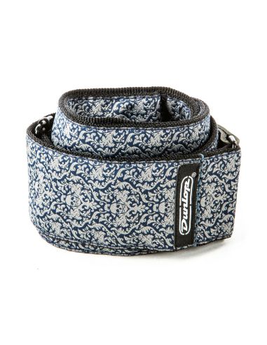 Купить Ремень гитарный DUNLOP D6715 JACQUARD FLEURS DE SKULL STRAP 