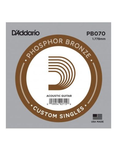 Купить Струны для гитары D'ADDARIO PB070 Phosphor Bronze Wound 070 