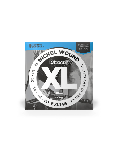 Купить Струны для гитары D'ADDARIO EXL148 XL NICKEL WOUND EXTRA HEAVY (12-60) 