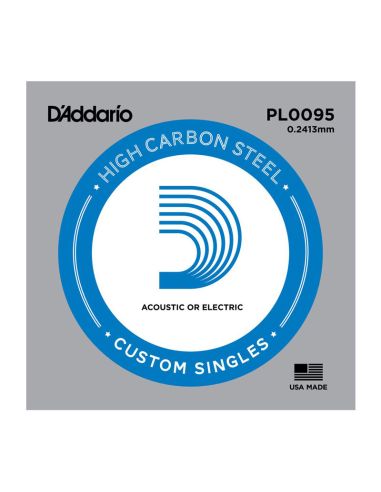 Купити Струни для гітари D'ADDARIO PL0095 Plain Steel 0095