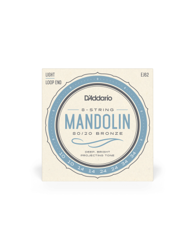 Купить Струны для гитары D'ADDARIO EJ62 MANDOLIN 80/20 BRONZE LIGHT (10-34) 