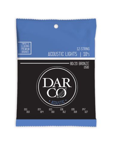Купить Струны для гитары MARTIN D500 Darco Acoustic 80/20 Bronze 12-String Light (10-47) 