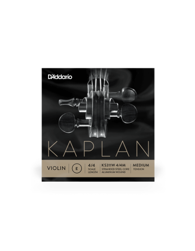 Купить Струны для смычковых D'ADDARIO KAPLAN VIOLIN Non-Whistling Aluminum Wound E String 4/4 Scale Medium Tension 