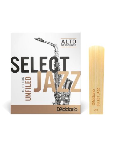 Купить Трости для духовых D'ADDARIO Select Jazz - Alto Sax Unfiled 2H (1шт) 