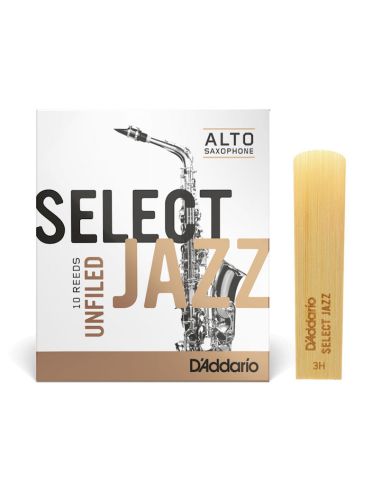 Купить Трости для духовых D'ADDARIO Select Jazz - Alto Sax Unfiled 3H (1шт) 