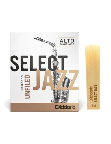Купить Трости для духовых D'ADDARIO Select Jazz - Alto Sax Unfiled 3M (1шт) 