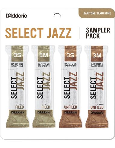 Купити Тростини для духових D'ADDARIO Select Jazz Reed Sampler Pack - Baritone Sax 3S/3M