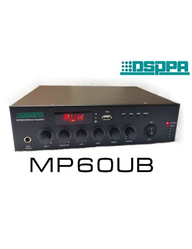 Купити DSPPA MP60UB — це міні-цифровий підсилювач 60Вт Class D, розміром 1,5U з USB/FM і Bluetooth 001