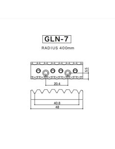 Купити GOTOH GLN-7 (С) Топлок для грифа 7-струнної електрогітари хромований 001 2