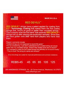 Купити DR RED DEVILS Струни для бас-гітари червоні 5-струнні 001 2