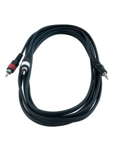 Купить Кабель ROCKCABLE RCL20902 D4 Patch Cable - 2 x RCA to TRS MiniJack (1.5m) 001
