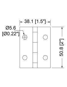 Купити Петля 3021 сталева оцинкована 50*40мм сталь 1,5мм (3021=P0519z) 001 2