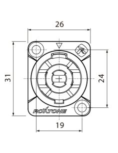 Купить Разъем Roxtone RS4MD-WP SPEAKON панельный male (папа) IP66 001 2